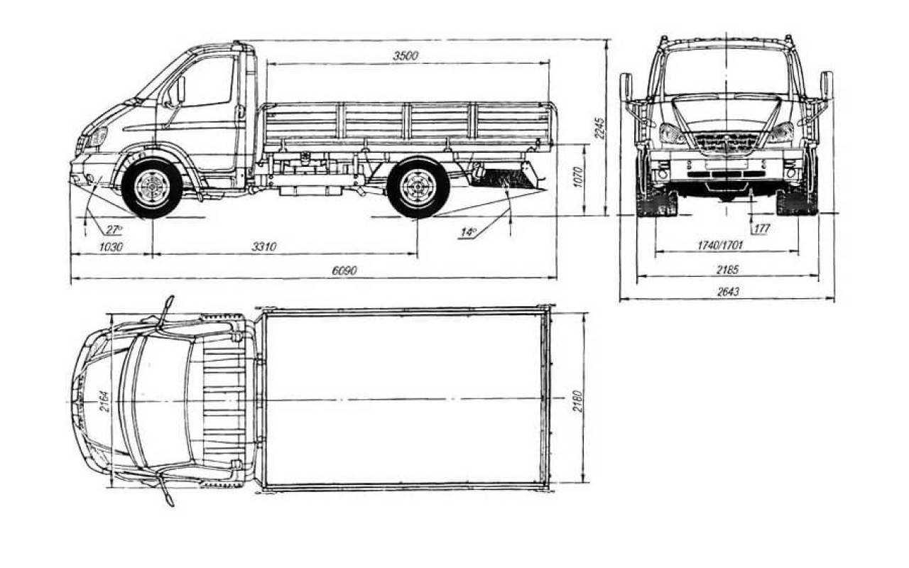 Перечень технических характеристик грузовика Валдай ГАЗ-33106 3301061, 3301062 и 331063, его  и обзор с фото