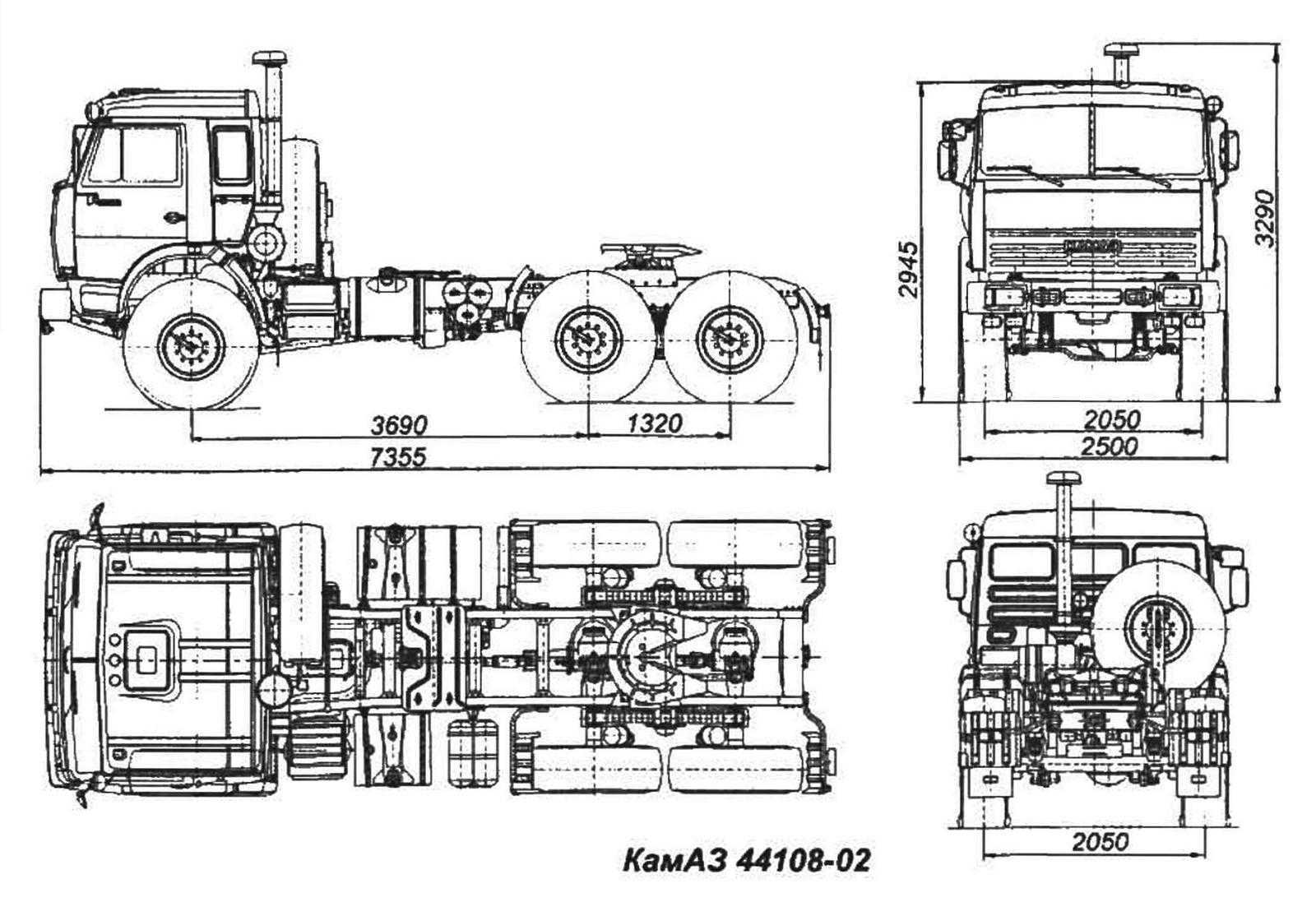 Камаз-44108 технические характеристики, двигатель и расход топлива