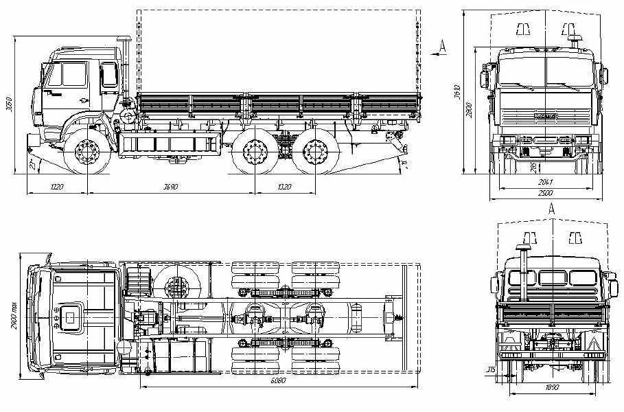 Камаз 53212. грузовик камаз-53212: размеры / габариты, грузоподъёмность и другие характеристики
