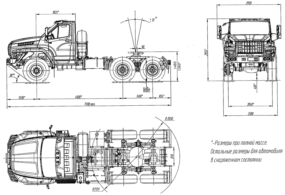 Перечень технических характеристик Урал-44202,  Обзор всех модификаций седельного тагача URAL-44202 с фото
