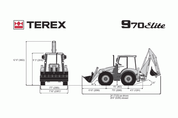 Технические характеристики и видео экскаваторов-погрузчиков терекс (terex): 970 и 860