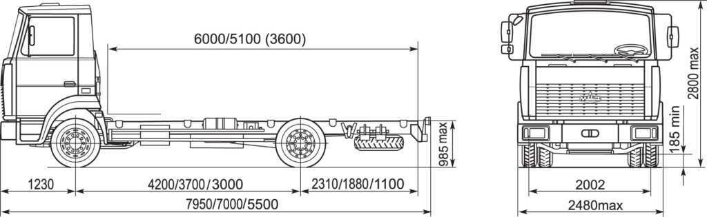 Маз 4370 (зубренок): характеристики, двигатель, кпп