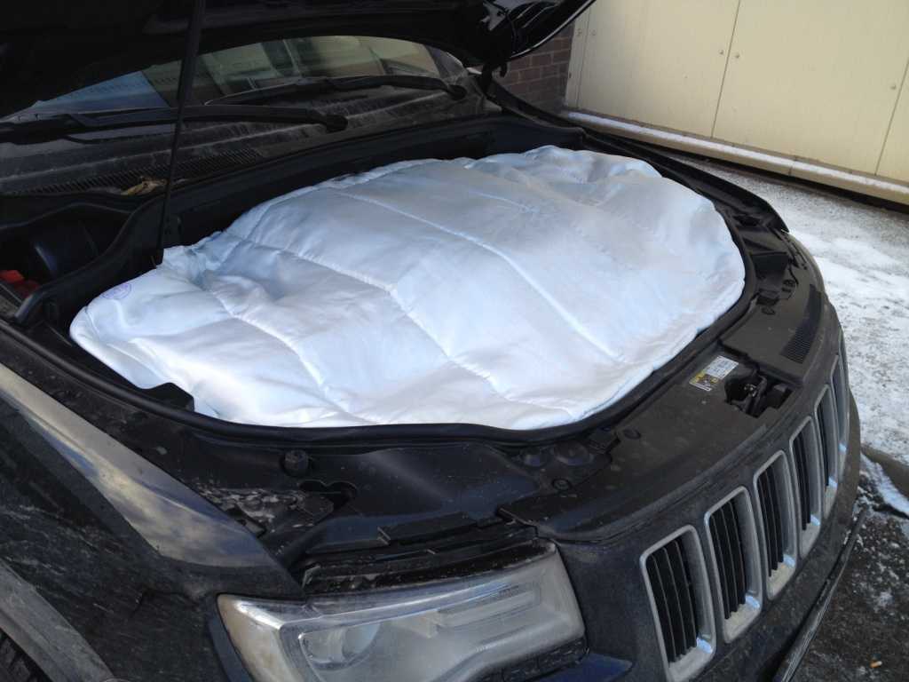 Автомобильное одеяло для двигателя своими руками