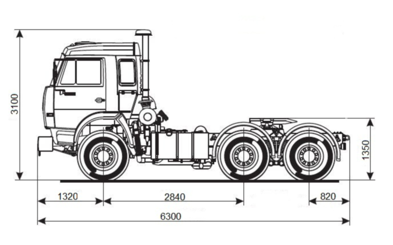 Перечень технических характеристик тягача KamAZ-54115, его  и обзор с фото