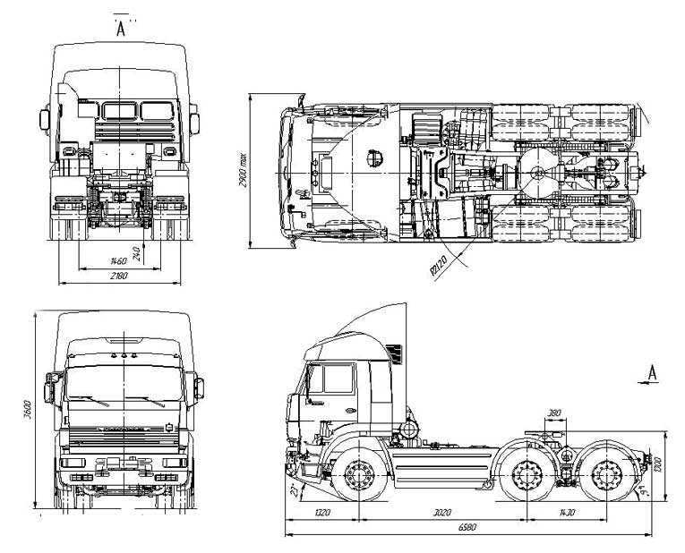 Камаз-6460 — технические характеристики тягача и расход топлива