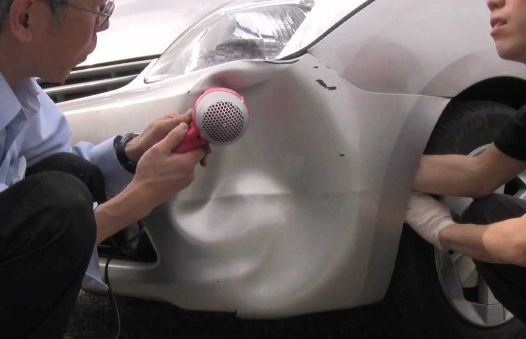 Как вытянуть вмятину на пластиковом бампере автомобиля