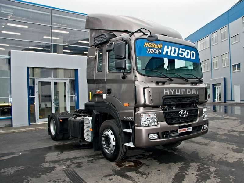 Перечень технических характеристик Hyundai HD500,  в РФ Подробный обзор седельного тягача Хендай ХД500 с фото