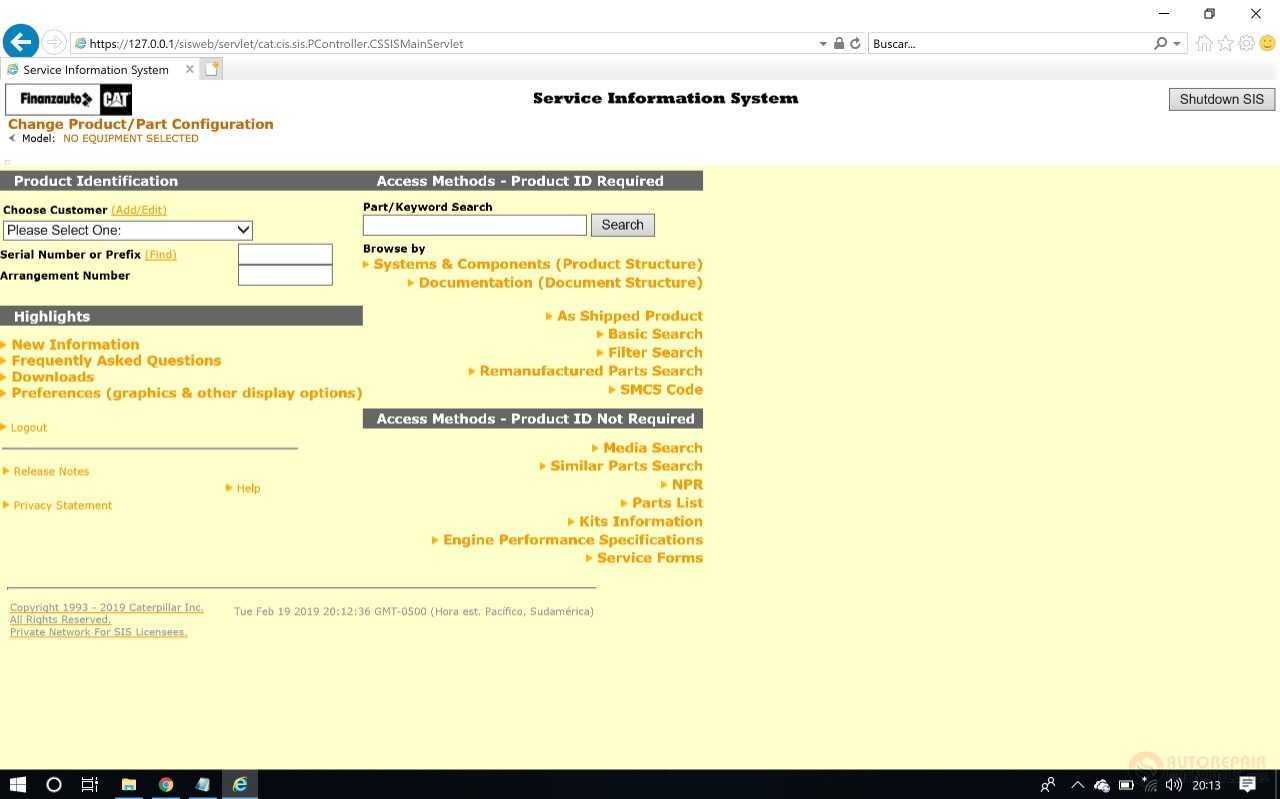 Caterpillar service information system (cat sis) 2012