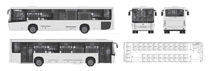 Автобус нефаз-5299: история создания, описание и устройство, модификации, базовые, технические и дополнительные характеристики, параметры шасси и двигателя