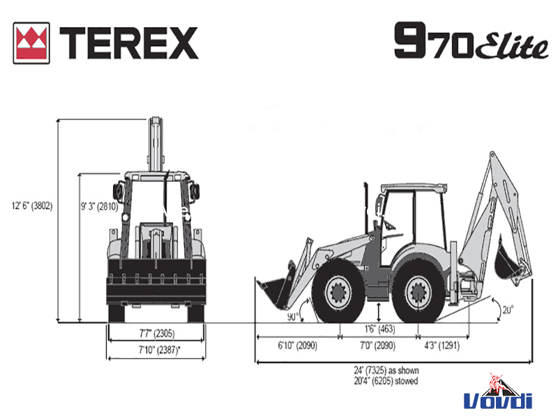 Технические характеристики экскаватора-погрузчика терекс 970 - тракторист